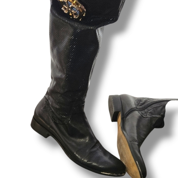 FABI Collection Black Leather Boots - Picture 6 of 8